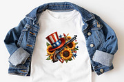 Watercolor Sunflower 4th of July Su, an Illustration by SVGArt (Thumbnail 4 of 7)