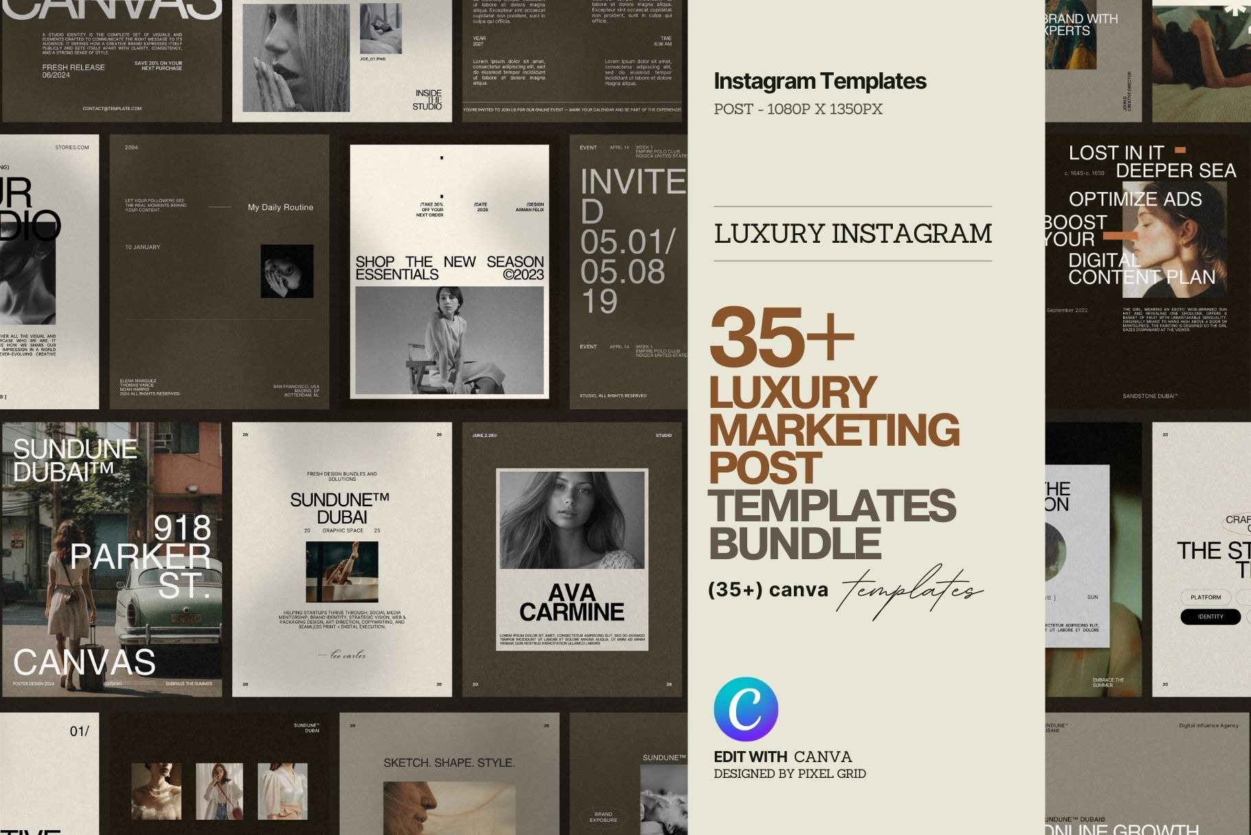 Canva Marketing Post Templates Kit
