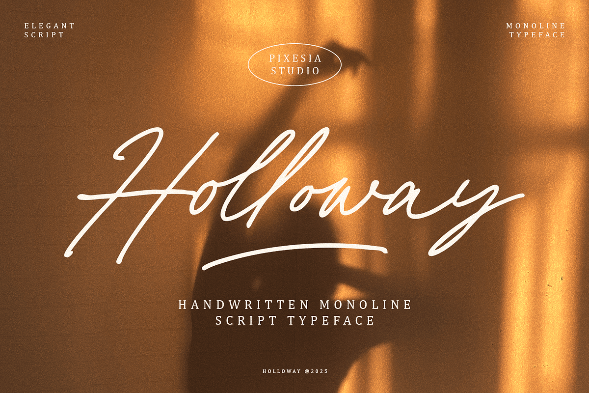 Holloway – Modern Handwritten Script, a Handwritten Font by Pixesia Studio (Photo 1 of 11)
