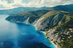Stunning aerial view of the sea coas, a Photo by Iftikhar Alam