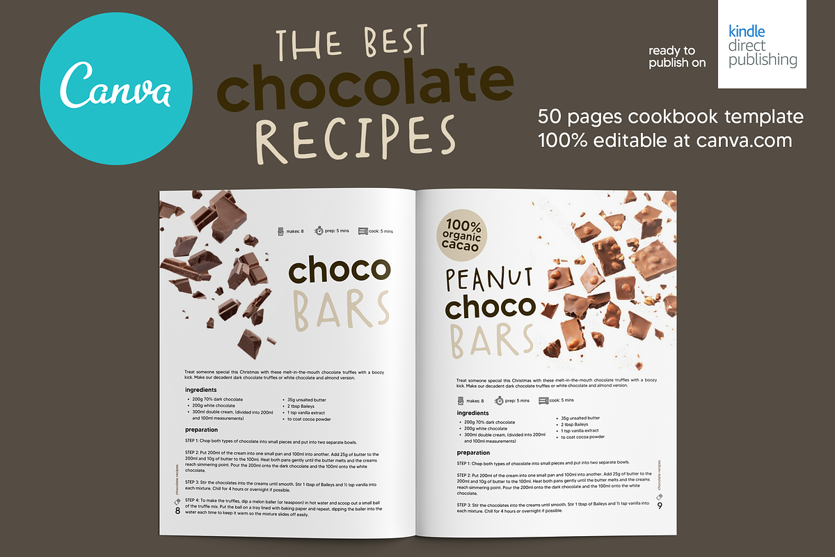 Canva Chocolate 8.5x11in Template, a Magazine Template by DeLaGranSiete (Photo 5 of 10)