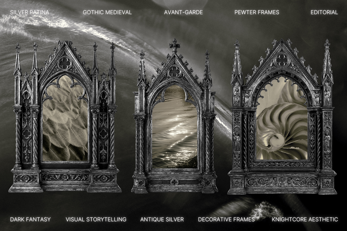 Gothic Medieval Frames, an Object Graphic by The Flossy Finch (Photo 8 of 21)