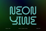 Neon Yiwe - Light Party Font, a Sans Serif Font by Iqsiart Studio (Thumbnail 1 of 8)