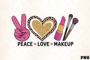 Peace love makeup beauty cosmetics, an Illustration by CrexoraLab