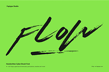 Flow | Experimental Brush Font