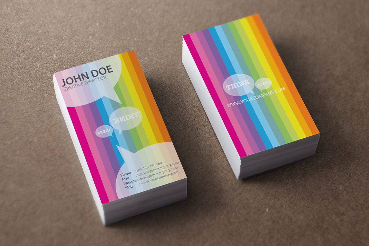 Think ideas business card design, a Business Card Template by www.lemongraphic.design (Photo 2 of 4)