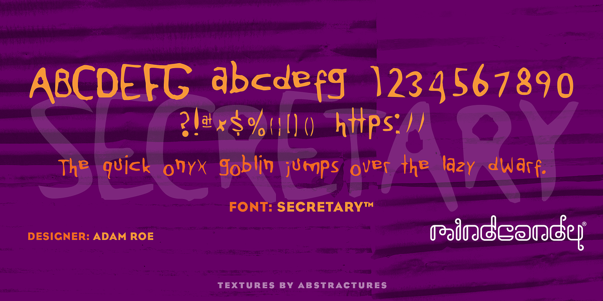 Secretary™, a Handwritten Font by MINDCANDY