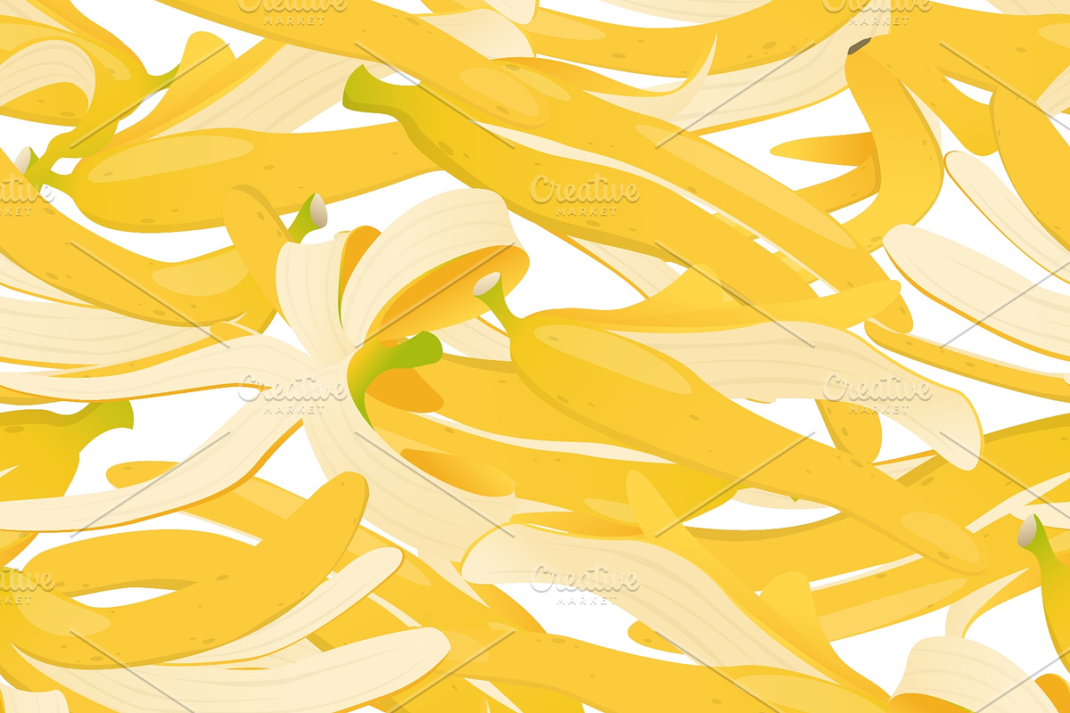 Yellow banana peel. Fruit skin, a Food Illustration by Vectorbuum (Photo 3 of 3)
