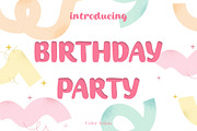 Birthday Party FONT, a Font by MyFontsShop (Thumbnail 1 of 5)