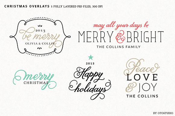 Digital Christmas Overlays - Set 2 preview 2