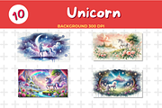 Watercolor Unicorn Background, a Background Graphic by John_Walker (Thumbnail 4 of 4)