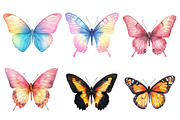 Butterfly Silhouettes Clipart, an Illustration by CreationArt (Thumbnail 4 of 5)