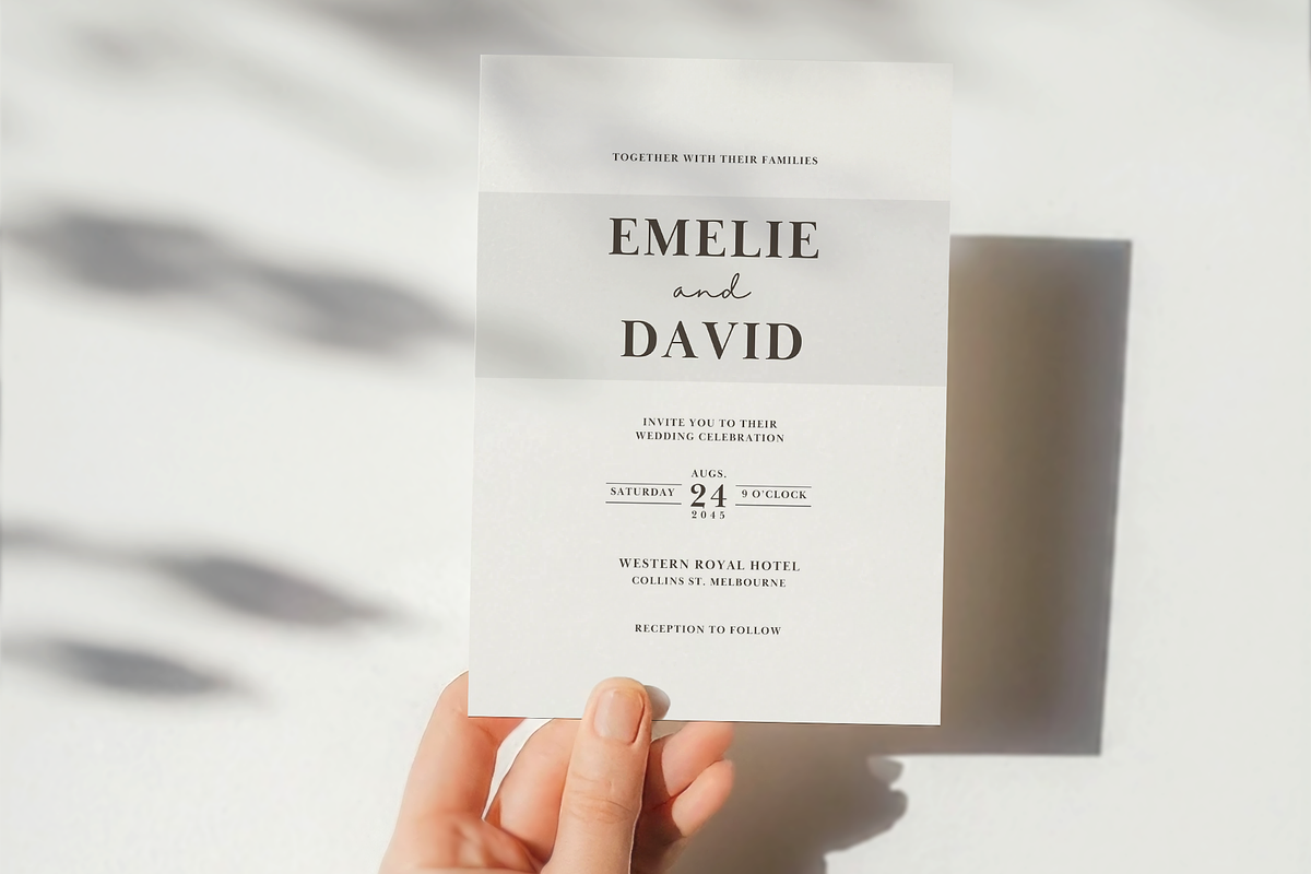 Minimalist Wedding Invitation Card, an Invitation Template by kin9candra (Photo 3 of 9)