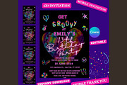 Tie-Dye Birthday Invitation, an Invitation Template by Lynn Reese Designs (Thumbnail 2 of 5)