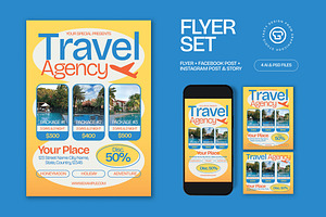 Travel Agency Flyer, a Flyer Template by graphicook