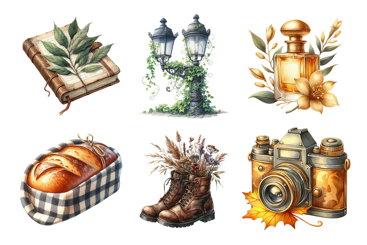 Antique Parisian Fall Clipart, an Illustration by Daily.Designs (Photo 5 of 5)