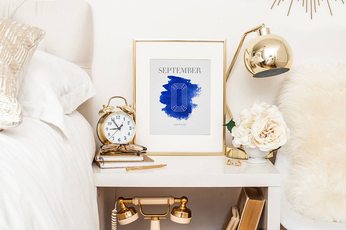 September Birthstone Art Print, an Illustration by Charming Ink (Photo 2 of 2)