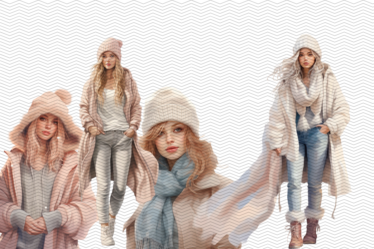 Winter Fashion Girl Clipart, an Object Illustration by Digital Xpress (Photo 3 of 5)