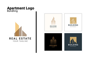 Real Estate Apartment Logo Bundle, a Branding & Logo Template by Dyn Studio
