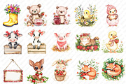 Watercolor Nursery Kids Clipart, an Illustration by Watercolor design (Thumbnail 2 of 12)