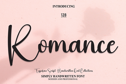 Romance | Script Font, a Script Font by Scratchones