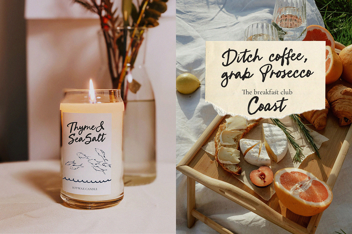 Bold script font brush Breakfast in, a Script Font by TD fonts (Photo 4 of 12)