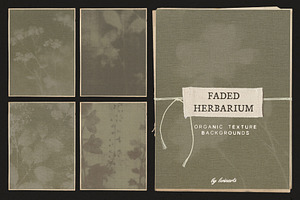 Faded Herbarium: Texture Backgrounds, a Texture Graphic by lerinartstudio