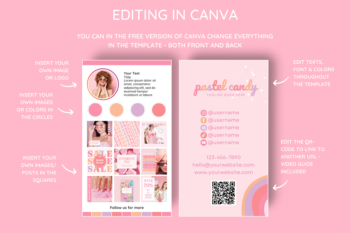 Business Card Template - Pastel, a Business Card Template by SunshineStudioBoutique (Photo 4 of 9)