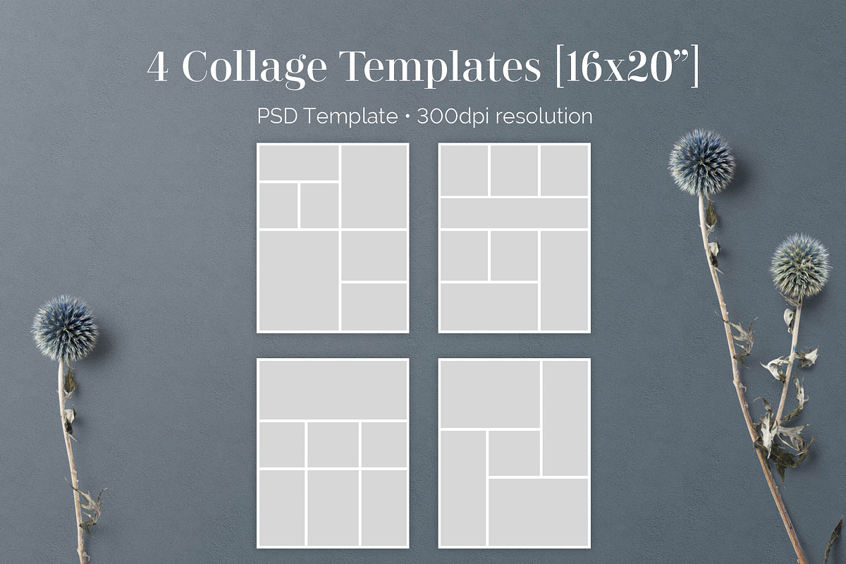 4 16x20 PSD Collage Board Templates, a Templates & Theme by Paperweight Memories (Photo 1 of 6)