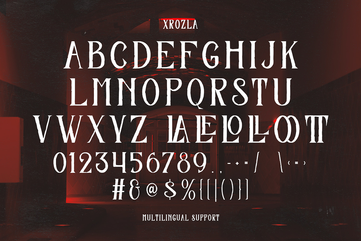 Xrozla Scary Serif Horror Display, a Serif Font by Maulana Creative (Photo 5 of 7)
