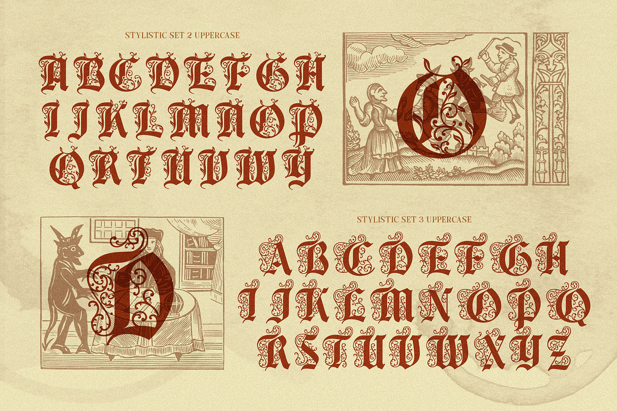 Old Master Typeface, a Blackletter Font by alit design (Photo 3 of 17)