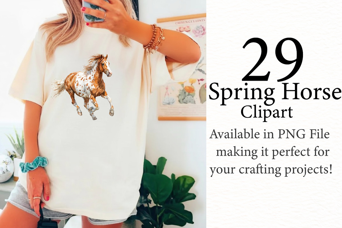 Spring Horse Clipart, an Illustration by Designworld (Photo 2 of 7)