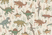 Dinosaur adventure, a Pattern Graphic by GooseFrol (Thumbnail 1 of 8)