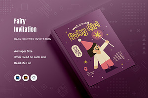 Fairy Baby Shower Invitation, an Invitation Template by Fannan Studio
