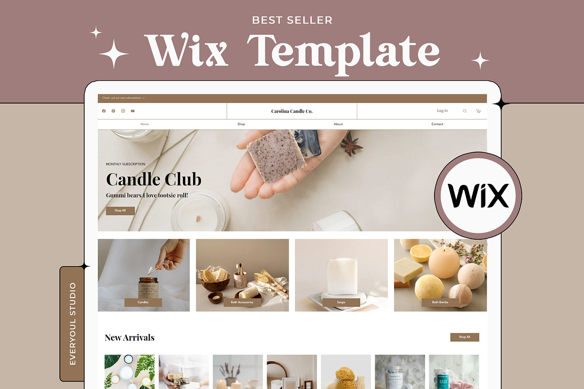 Carolina Candle Co. Wix Template, a Wix Template by Girl Boss From Home (Photo 6 of 6)