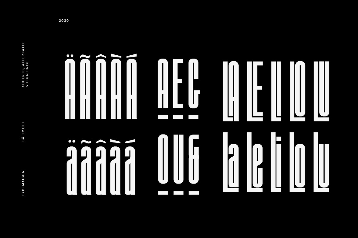 Batiment - Ultra Condensed Font, a Sans Serif Font by TypeMaison