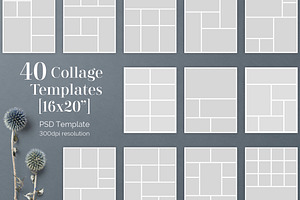 16x20 PSD Collage Template Bundle