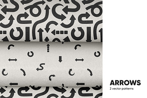 Arrows, pointers seamless patterns, a Pattern Graphic by Good Studio