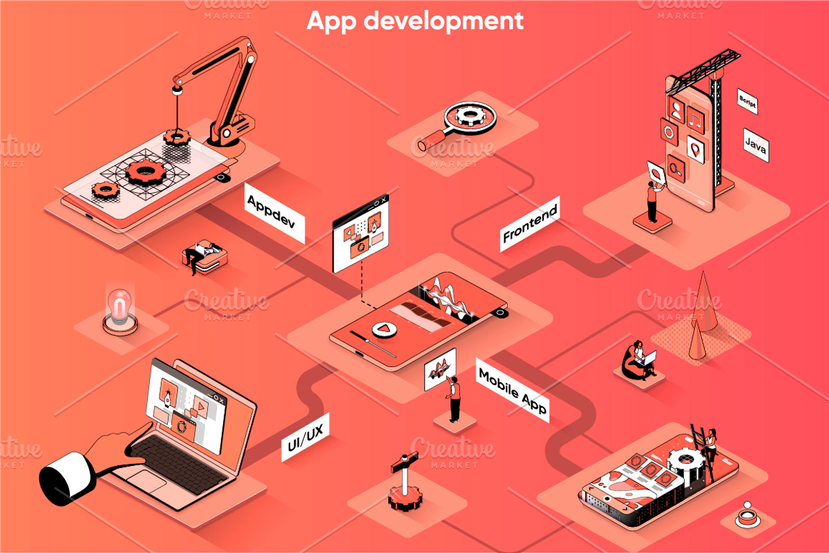 Isometric 3D Vector Illustrations, a Templates & Theme by alexdndz (Photo 2 of 32)