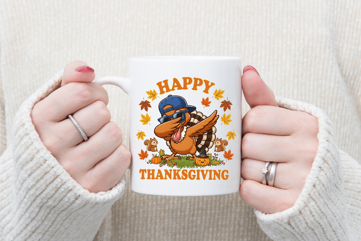 Happy Thanksgiving Boy Turkey PNG, an Illustration by designcity5 (Photo 2 of 8)