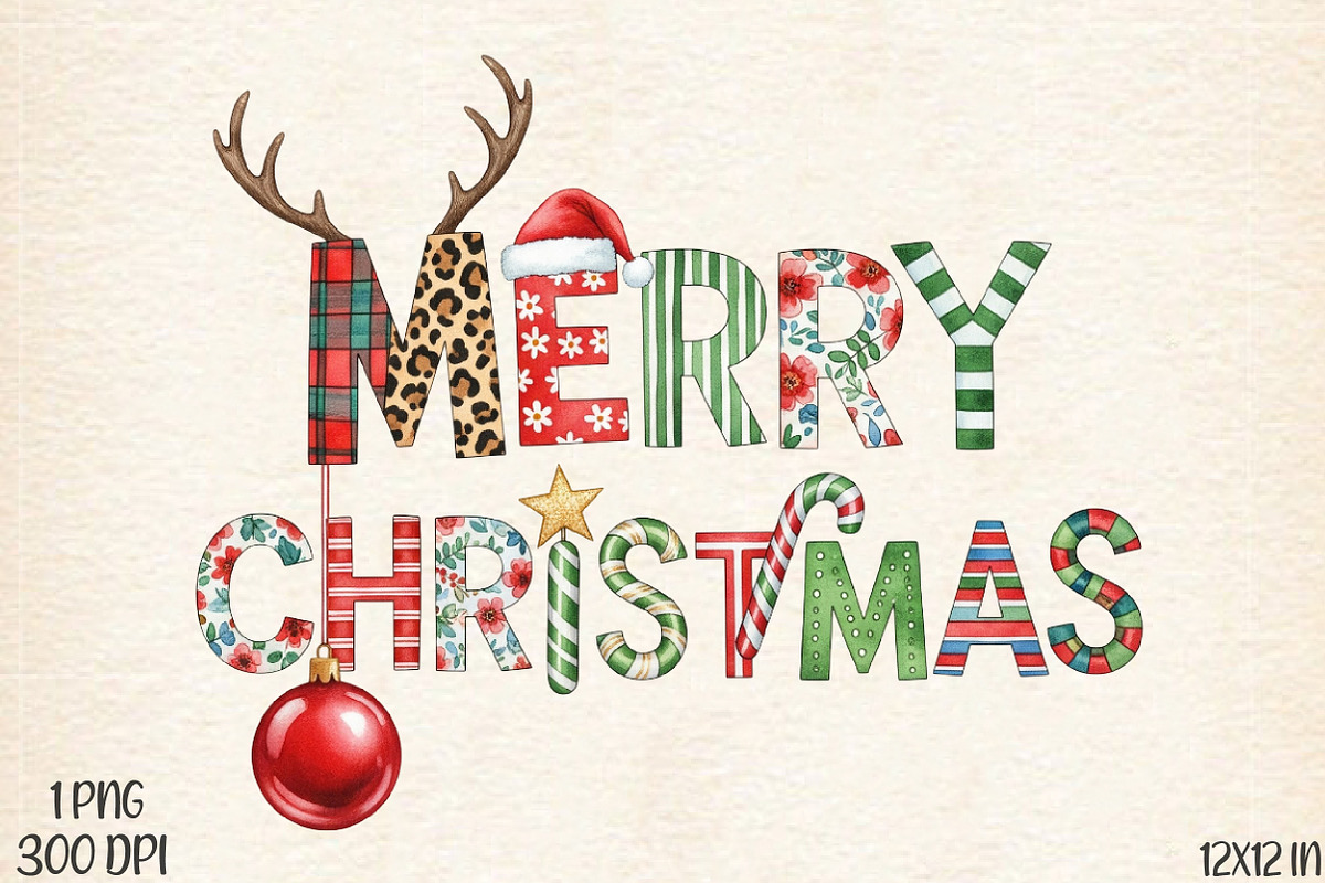 Merry Christmas png, an Illustration by Designworld (Photo 1 of 5)