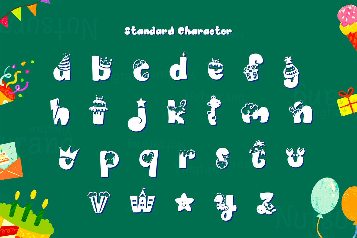Birthday Party Fonts, a Font by N Nakorn Creative (Photo 5 of 10)