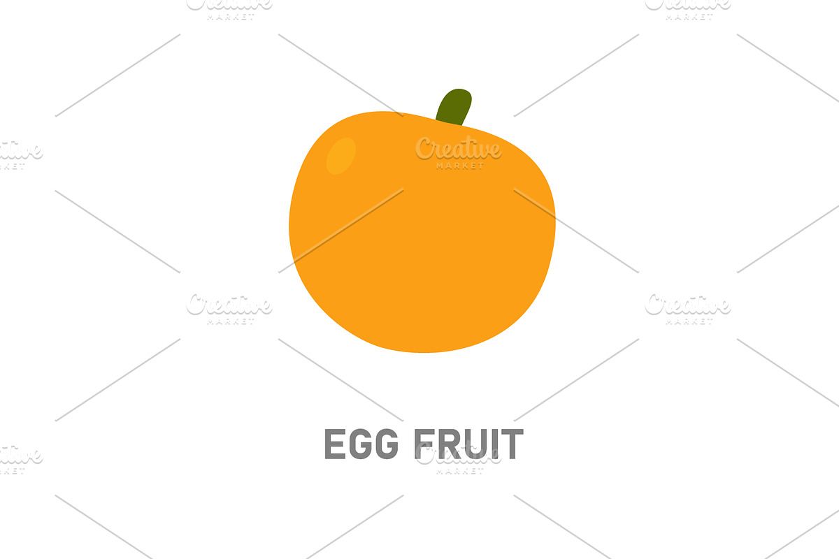 Egg fruit, canistel. Exotic tropical, a Food Illustration by GraphiShop