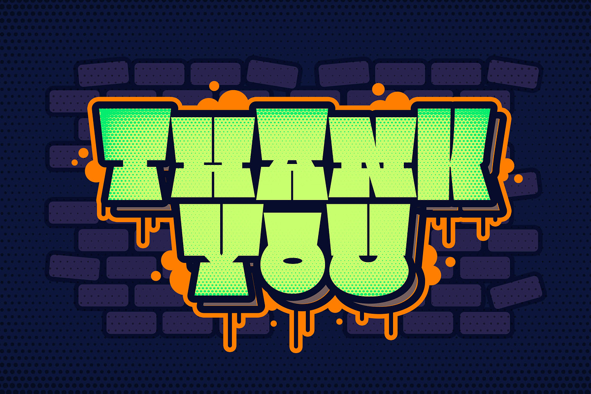 Square Spray Graffiti Font, a Blackletter Font by Blankids Studio (Photo 6 of 6)