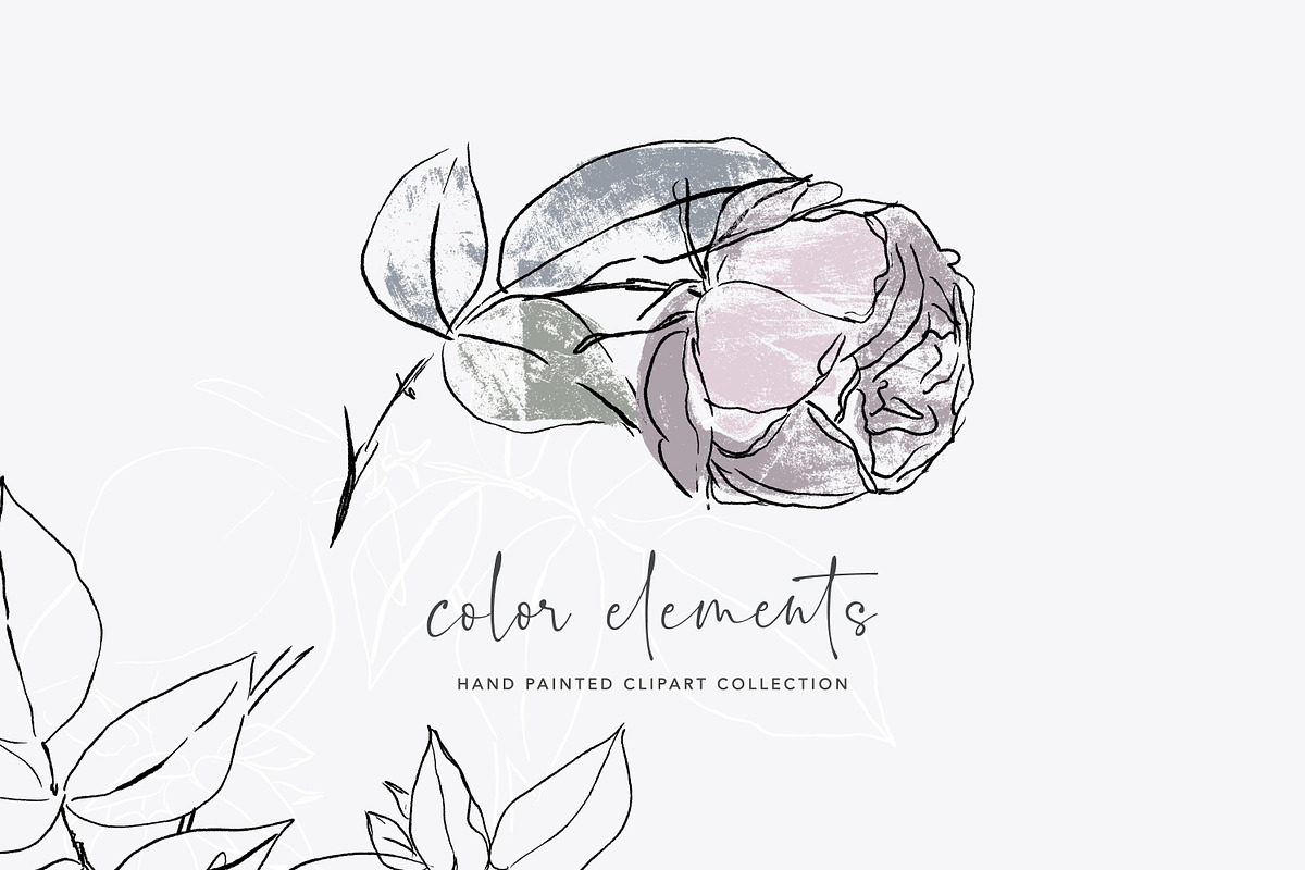 Hand-Drawn Abstract Rose Clipart, a Texture Illustration by Patishop Art (Photo 4 of 9)