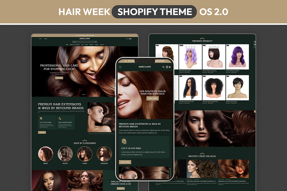 Hair Salon Store Shopify Theme, a Shopify Template by LogicGo Shopify Experts (Photo 1 of 7)
