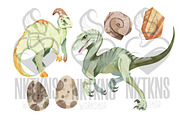 Dinosaur Watercolor Clipart, an Animal Illustration by NKTKNS (Thumbnail 2 of 4)