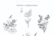 Meadow Wildflower Line Art Bundle, a Decorative Illustration by Sunshine Art (Thumbnail 9 of 18)