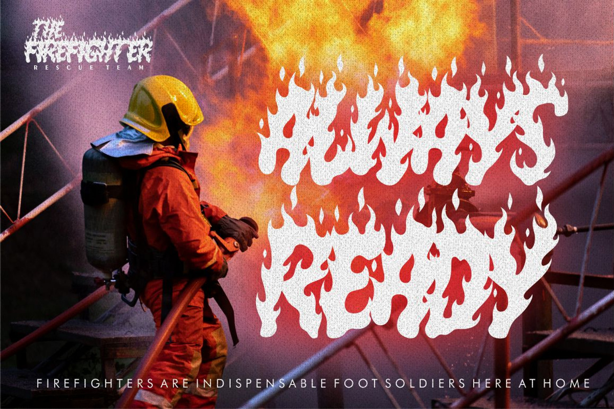 Burning Hammer - Fire Display Font, a Font by PutraCetol Studio (Photo 3 of 11)