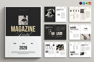 Digital Magazine Layout Template, a Magazine Template by NorthPeak